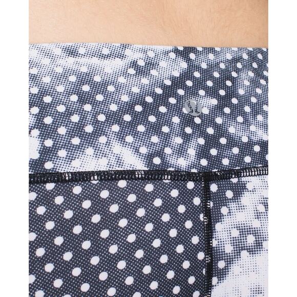 Lululemon Wunder Under Crop II Luon Dottie Dream Rose Neutral Blush Black Size 8 - Picture 5 of 15